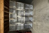 STAINLESS STEEL CAGE BANKS. DOG KENNEL