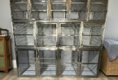 STAINLESS STEEL CAGE BANKS. DOG KENNEL